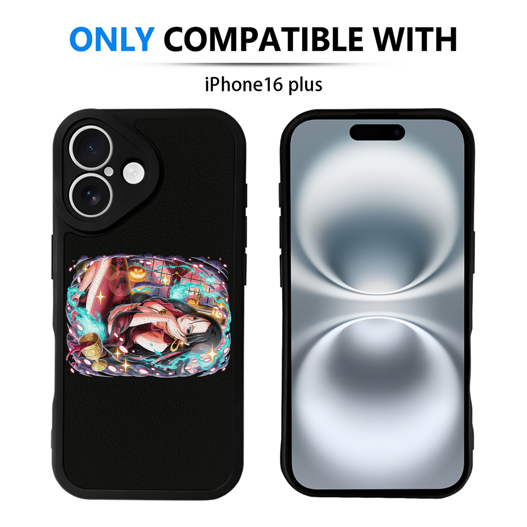 （画像用） ワンピース ボア・ハンコック ONE PIECE Boa·Hancock 【iPhone 16シリーズ対応】シリコンスマホケース（レザー調） 材質：シリコン